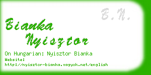 bianka nyisztor business card